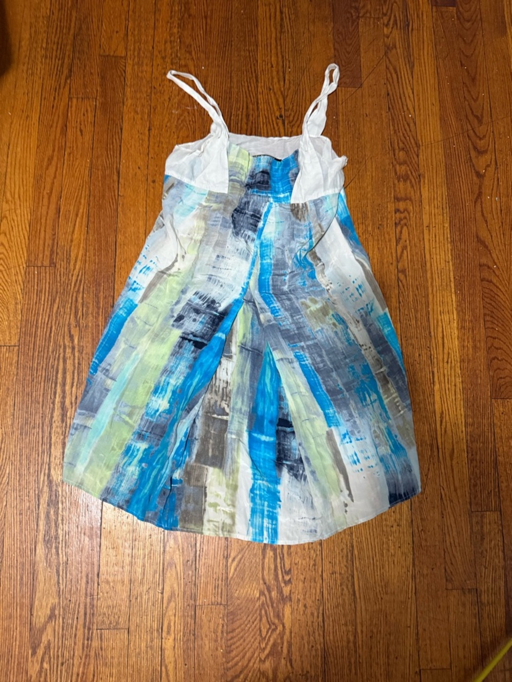 Razer Multicolor Brushstroke Tank Top in Blue, Green & Gray